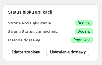 Konfiguracja opcji wysyłki - pole Szczegóły dostawy